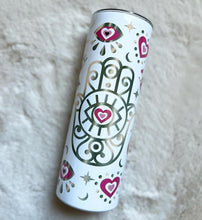 Load image into Gallery viewer, 20oz Sublimation Skinny Pink Evil Eye Tumbler
