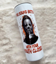 Load image into Gallery viewer, 20oz Sublimation Skinny Michael Myers Tumbler
