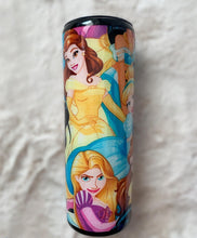 Load image into Gallery viewer, 20oz Princesses Skinny Tumbler EPOXY
