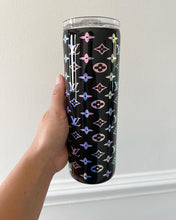 Load image into Gallery viewer, 20oz Black Holo L Skinny Luxe Collection Tumblers
