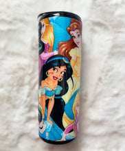 Load image into Gallery viewer, 20oz Princesses Skinny Tumbler EPOXY
