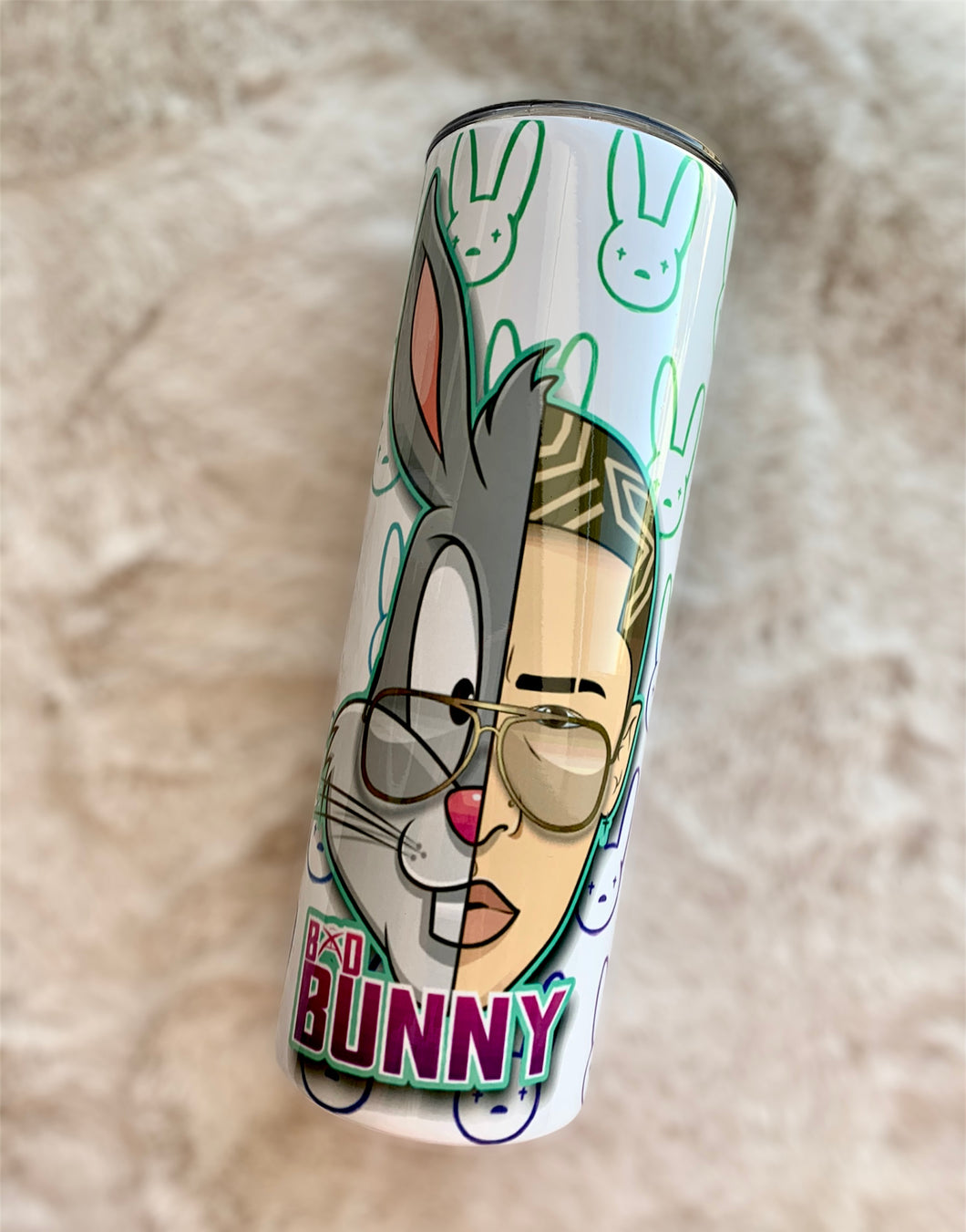20oz Sublimation Skinny Bad Bunny Tumbler