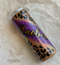 Load image into Gallery viewer, 20oz Personalized Leopard  Skinny Tumbler EPOXY
