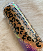 Load image into Gallery viewer, 20oz Personalized Leopard  Skinny Tumbler EPOXY
