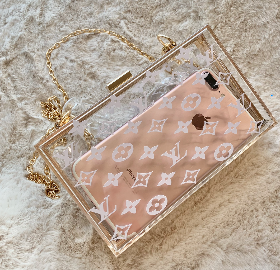 Personalized  Acrylic Transparent Clutch Handbag